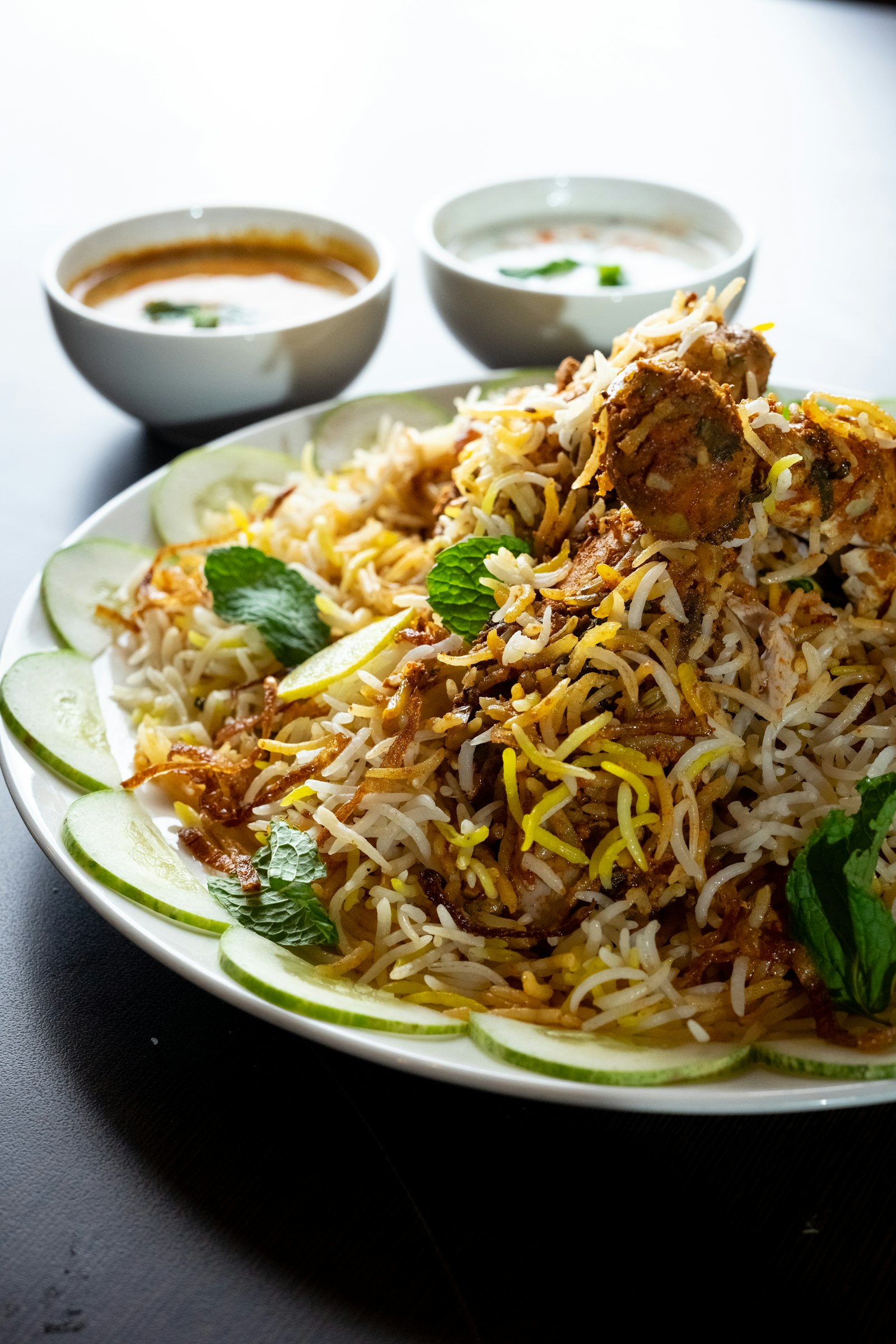 Stir-fried noodles with vegetables on a plate